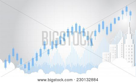 Business Candlestick And Financial Graph Chart Suitable For Forex Stock Market Investment Trading Co