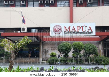 Manila, Philippines - December 7, 2017: Mapua University In Makati City, Metro Manila, Philippines. 
