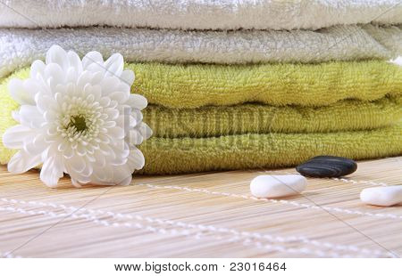White Flower And Towels