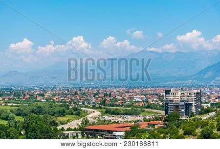 Scenic View From The Fortress Of Rosafa (shkoder, Albania).