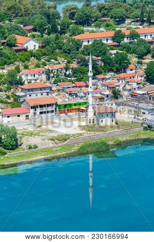 Scenic View From The Fortress Of Rosafa (shkoder, Albania).