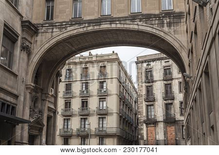 Barcelona,spain-august 31,2015: Classic Facade Building , Correos, Post Office Building, Barcelona.