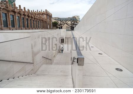 Barcelona,spain-june 8,2015:architecture, Building, Modernist Style, Fabrica Factory Casaramona, By 