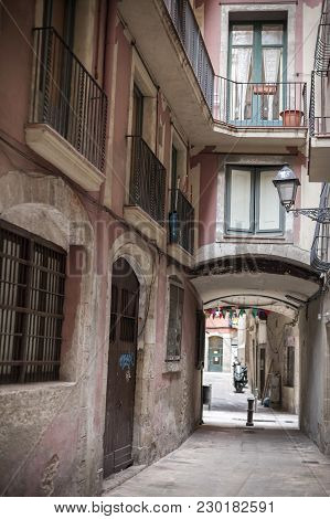 Street View, Historic Center Of Barcelona, La Ribera Quarter.