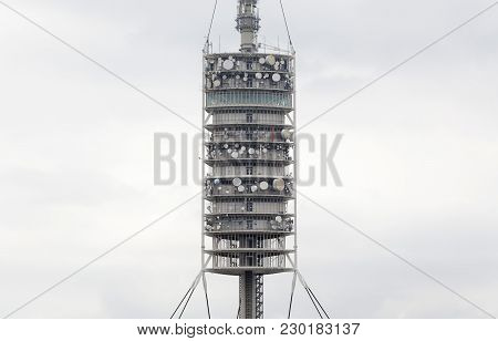 Barcelona,spain-september 29,2015: Tower Of Collserola, Communication Tower Designed By Norman Foste