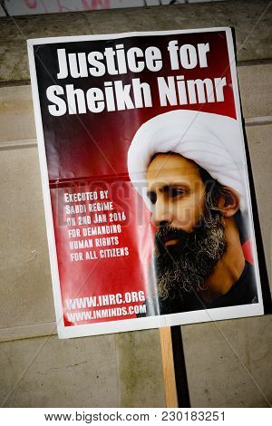 Protesters Gather Outside Downing Street, London, United Kingdom