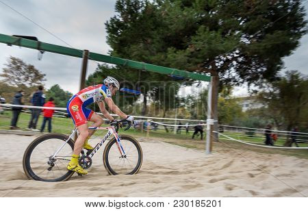Valencia - December 14: Unidentified Rider Participates In Xix Edition Of Cyclo-cross City Of Valenc