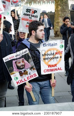 Protesters Gather Outside Downing Street, London, United Kingdom