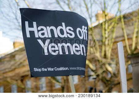 Protesters Gather Outside Downing Street, London, United Kingdom