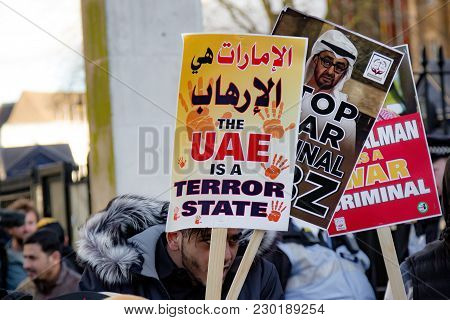 Protesters Gather Outside Downing Street, London, United Kingdom