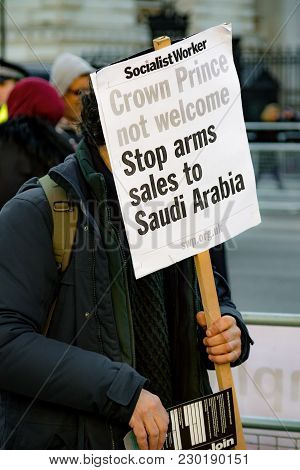 Protesters Gather Outside Downing Street, London, United Kingdom