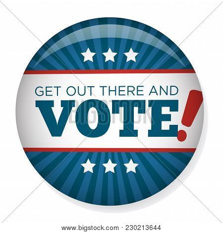 2020 Campaign Election Pin Button Or Badge W Patriotic Stars And Stripes Theme
