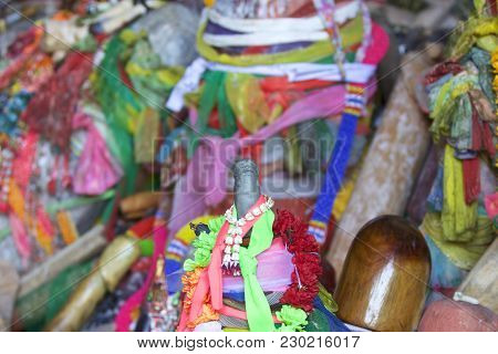 Wooden Lingams Offerings Princess Phra Nang Cave, Railay Peninsula, Krabi, Thailand