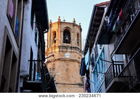 Photo Picture Landscape In Town Of Getaria Basque Country Spain