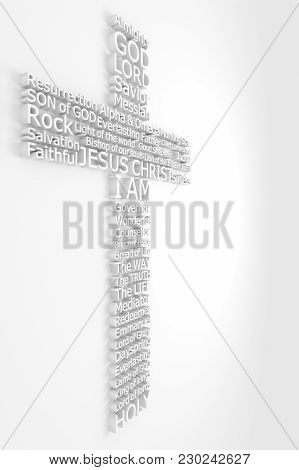 Cross With Biblical Names Of Jesus Christ
