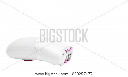 Modern White Epilator Isolated On White Background. Copy Space, Template.