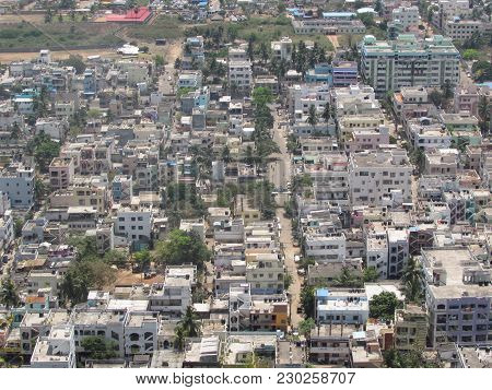Indian Small City Top View Looking Very Good.