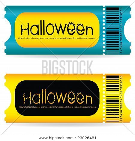 Special Tickets For The Halloween Party