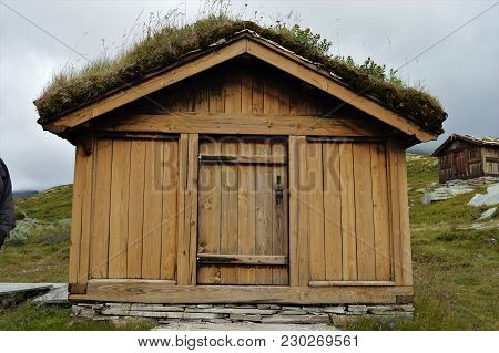 Small Wooden House In Norway National Park Rondane