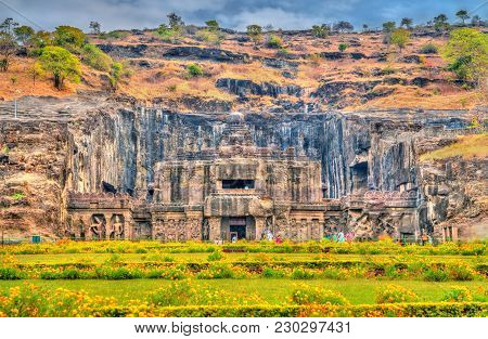 The Kailasa Temple, The Largest Temple At Ellora Caves. A Unesco World Heritage Site In Maharashtra,