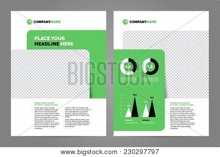 Green Business Brochure Concept Flyer Design A4 Template