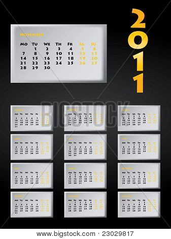 Special Calendar Design For 2011