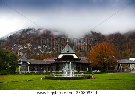 Interlaken, Switzerland - Oct 26, 2016: Casino Kursaal In Interlaken, Switzerland