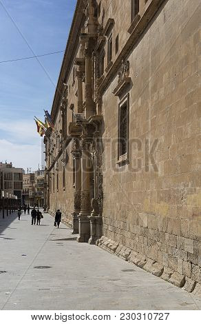 Exterior Facade Of The Santo Domingo Convent Of Orihuela.