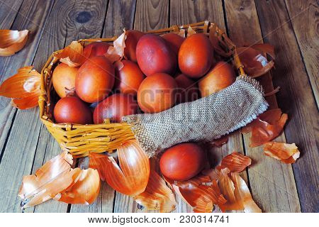 Easter Eggs And Peel Bulbs