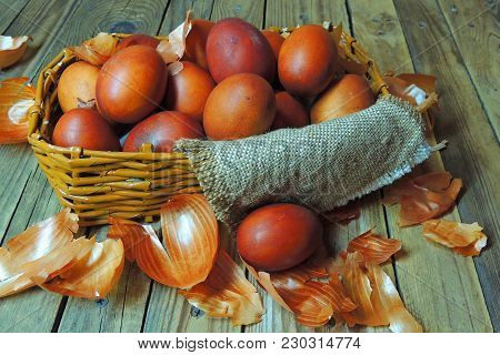 Easter Eggs And Peel Bulbs