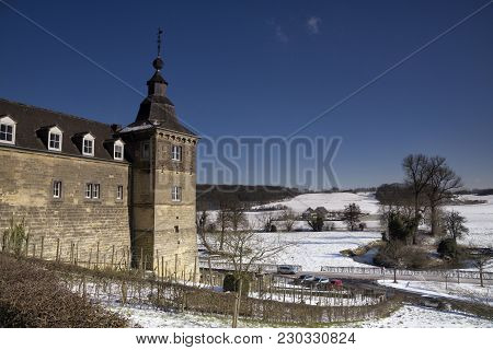 View Along The Tower Of The Castle Neercanne Near Maastricht On The Jekerdal