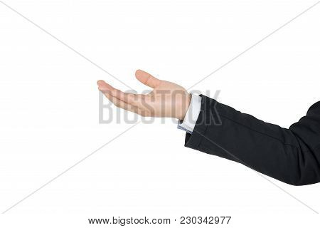 Isolated On White Of Right Hand Give Me In Business And Technology Concept With Clipping Path Select
