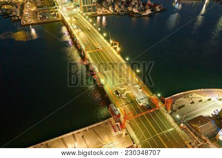 BUSAN, SOUTH KOREA - CIRCA MAY, 2017: view of Busan from Lotte Department Store. Busan, formerly known as Pusan, is South Korea's second most-populous city after Seoul.