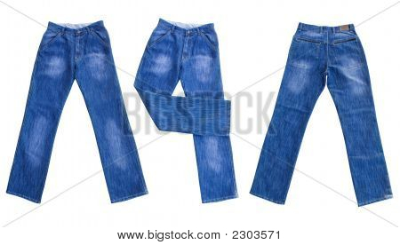 Jeans aislado en blanco
