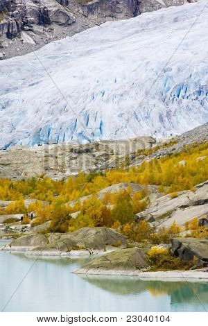 Ledovec Nigardsbreen, národní Park Jostedalsbreen, Norsko