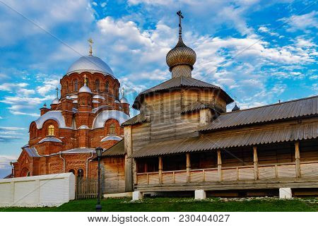 View Of Cathedral Of Our Lady And Trinity Church In The Ioanno-predtechensky Monastery In Sviyazhsk