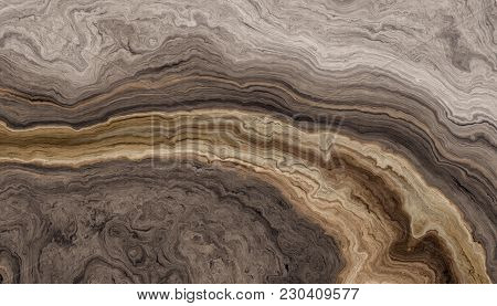 Texture Of Roots Of Tree With Wavy Lines And Age Rings. Abstract Background.
