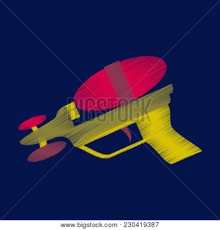 Flat Shading Style Icon Toy Gun Watergun