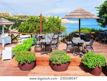 Street Cafe At Capo Testa, Santa Teresa Gallura, Sardinia, Italy