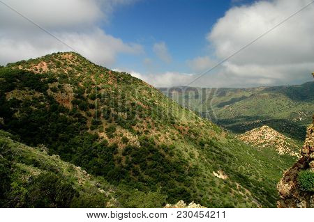 A Tighly Cropped Landscape Image Taken From High In The Mountains Of The Southwestern United States.