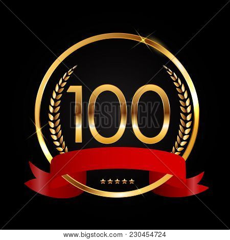 Template Logo 100 Years Anniversary Vector Illustration Eps10