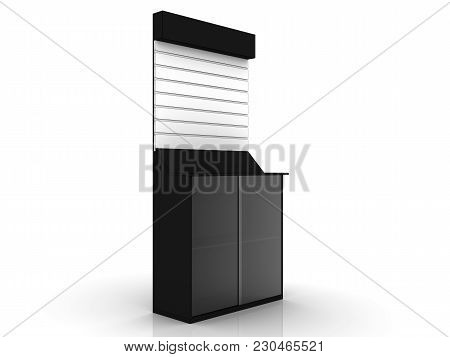 Showcase For Goods In The Store 3d Rendering