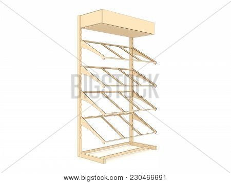 Showcase For Goods In The Store 3d Rendering