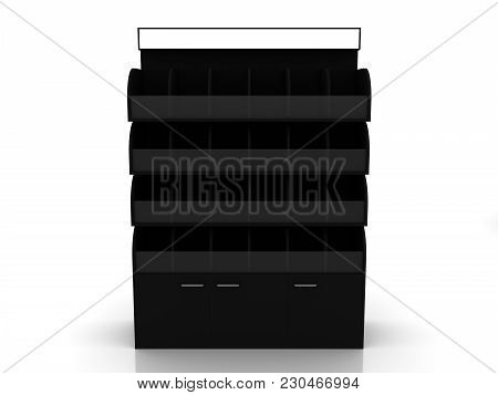 Showcase For Goods In The Store 3d Rendering