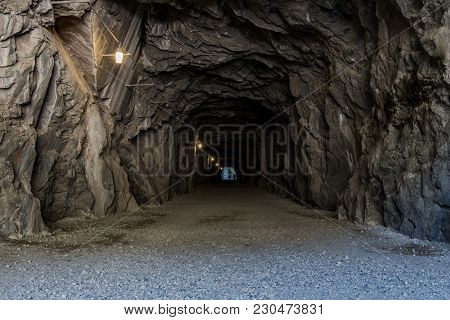 Tunnel Underneath Mountain At Hetch Hetchy In Yosemite