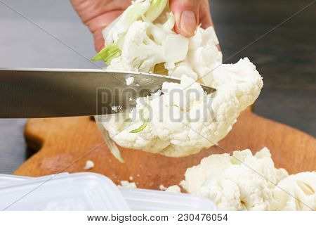Cooking Vegetables Carrot Cauliflower Pepper Brocoli Cutting.
