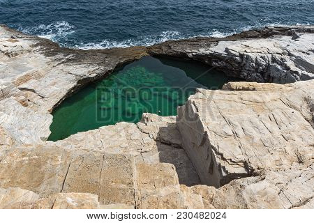 Giola Natural Pool In Thassos Island, East Macedonia And Thrace, Greece