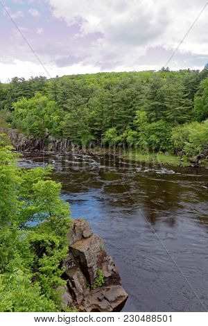 The St Croix River, As Seen From Taylors Falls State Park In Minnesota