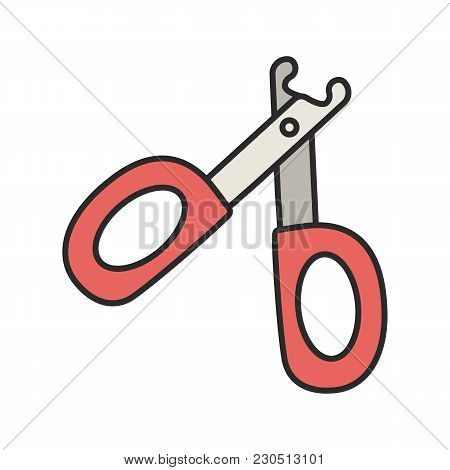 Pet Nail Clippers Color Icon. Claw Scissors. Isolated Vector Illustration
