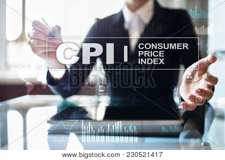 Cpi. Consumer Price Index Concept On Virtual Screen